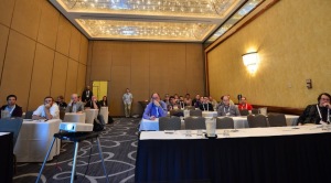 AAS attendees gathering to discuss code sharing. Image courtesy of Dr Peter Teuben.